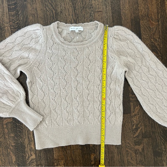 White + Warren Cashmere Scallop Crew Neck Sweater - Picture 7 of 10